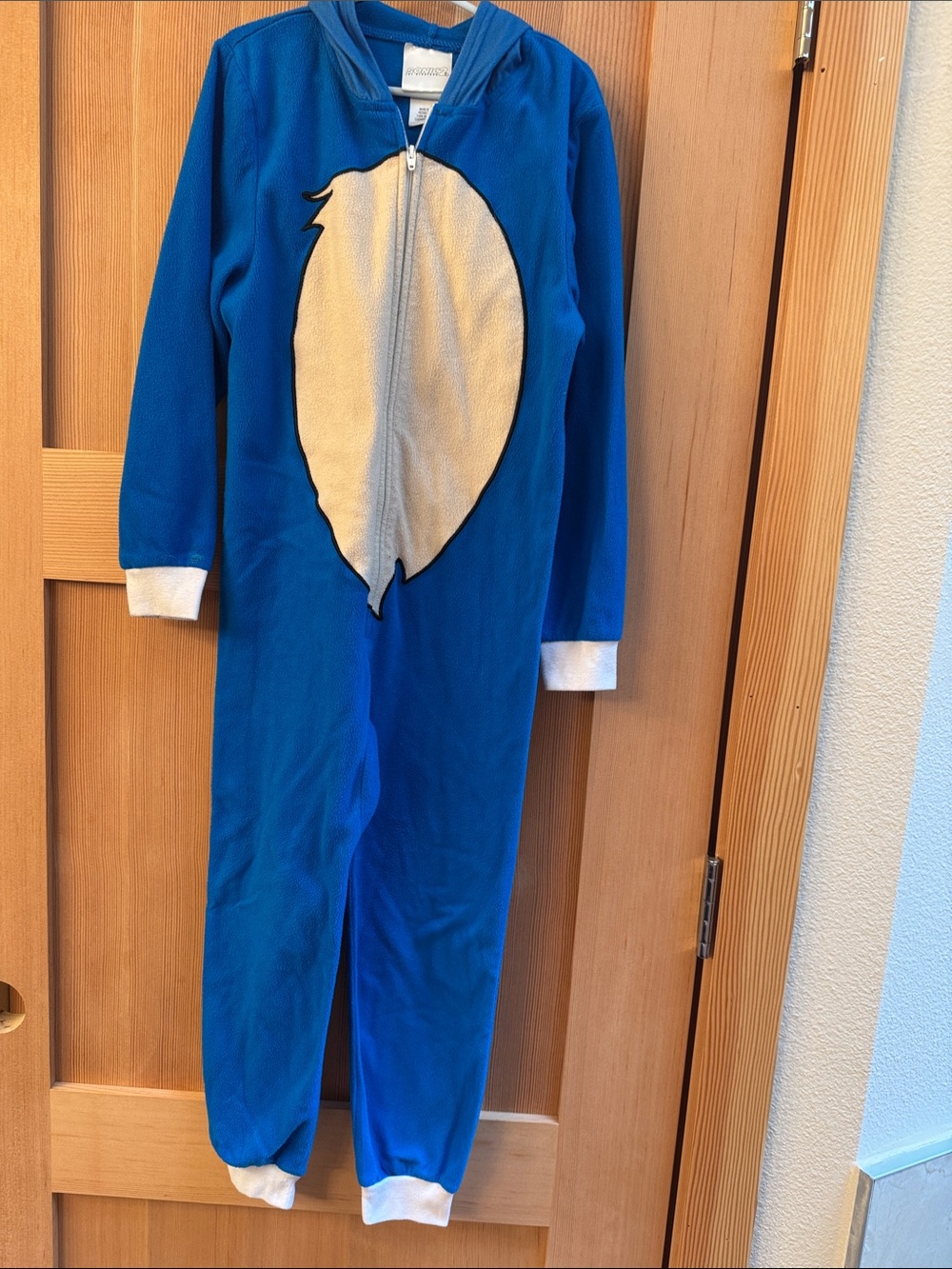 Sonic 2 Kids One-Piece Zipper Fleece Hoodie Pajamas or Costume